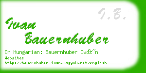 ivan bauernhuber business card